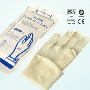 6.0 6.5 Disposable Surgical Latex Rubber Gloves Powdered Wholesale Price Latex Surgical Gloves