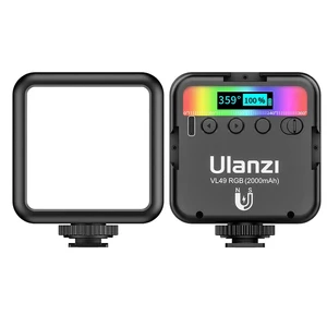 Ulanzi VL49 2000mAh Rechargeable RGB Mini LED Camera Light LED Panel Lamp Photo Video Lighting for Youtube Tik Tok