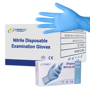 XIINGYU Manufacturers Gloves Powder Free Disposable Nitrile Gloves Examination Blue Nitrile Gloves Powder Free