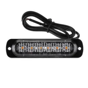 12v 6 LED Emergency Light Amber Red Blue 3 Watt Truck Strobe LED Warning Strobe Light