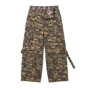 High Quality Camouflage Multi Pocket Baggy Wide Leg Punk Style Heavyweight Streetwear Camo Hip Hop Cargo Pants