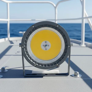 Super Bright Fish Attracting LED Fishing Lamp 600W Marine Float Squid Warm White Deep Drop LED Fishing Lights For Boats