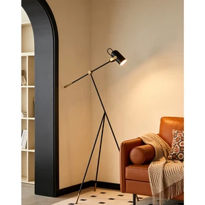 LED Copper Floor Lamp Minimalist Creative Casual Design for Bedroom Living Room Reading Room Decor Spotlight Tripod Floor Lamp