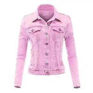 Hot Sale Custom Made Women's Long Sleeves Jean Denim Jacket 100% Cotton Breathable Eco-Friendly Windproof Lightweight Winter