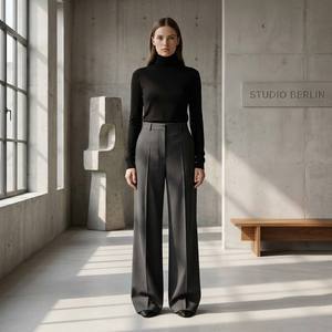 Tall Women Pants Damen Hosen For Winter 2026 Long Leg Trousers 36 Inseam Damen Hose Lang L36 Custom Wholesale
