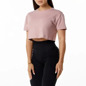 2026 New Fashion Three Quarter Sleeve Lace Sequined Plus Size Women's Crop Top Cotton Eco-Friendly Spring Autumn Winter