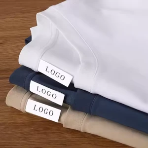 Wholesale Luxury Quality Custom Puff Print Logo 250gsm Cotton Women's Men's Drop Shoulder Heavyweight T-shirt Oversized T Shirt