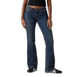 Women's Low Rise Bootcut Flared Denim Jeans Stretch Regular Fit Retro Blue Breathable Utility Y2K Style Pants Wholesale