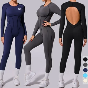 Wholesale Sports Rompers Women Fitness Jumpsuit Gym 2024 Yoga Jumpsuit One Piece Sports Yoga Jumpsuit Fitness Bodysuit Woman