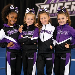 Custom Cheer Warm Up Set Cheer Tracksuit Jacket & Pants Dance Warm Up Suits Training Cheerleading Uniform