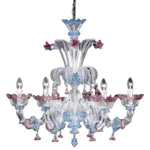 Flower Glass Chandeliers Murano Glass Chandeliers Pendant Light Living Room Lamps