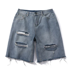 High-Quality Men's Denim Shorts Summer Stylish & Loose- Fit Design for Fashion