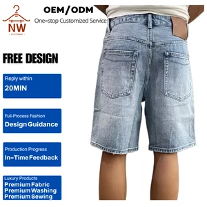 Denim Shorts Manufacturer Custom Jorts Jeans Men Casual Streetwear Denim Jeans Denim Cargo Work Shorts Jean Custom Shorts Men