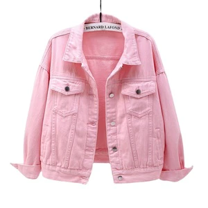 OEM WOMEN'S DENIM JACKET WOMEN FALL JACKET DENIM BUTTON up OVERSIZE for LADIES Unisex Motorcycle Street Style Outdoor
