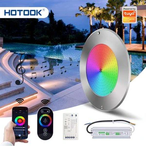 Ultra Thin 7.5mm IP68 Waterproof Wifi Control Led Rgb Swimming Pool Lights Underwater Light 12V Submersible Pool Light