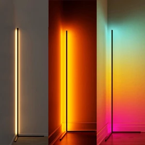 Hot LED RGB Light Bars Corner Floor Lamp Lights Smart Remote Control 5V Decoration 20W Gaming Light