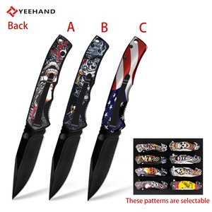Yeehand Factory Wholesale Pocket Knife 3D Printed Plastic Handle Outdoor Survival Tactical Folding Knife