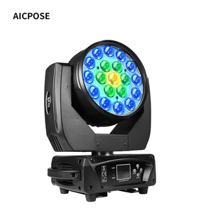AICPOSE Professional Lighting 19x15w 4in1 Big Eye Moving Head Dmx Wash Zoom Led Moving Head Light