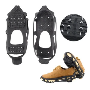 24-Tooth TEP Material Non-Slip Shoe Cover for Snow Ice Rock Climbing Winter Safety Shoes Anti-Slip for Mountaineering Snow Ice