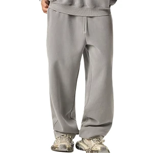 Women's Autumn Casual Loose Fit Anti-Pilling Mid-Waist Full-Length Drawstring Closure Wide-Leg Pants