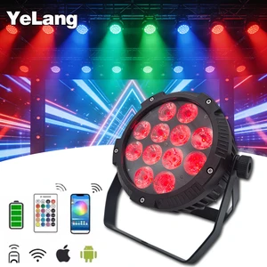 12*18w Wireless RGBWA+UV LED Par Lights Stage Light Battery Uplights DMX512 Control Waterproof IP65 High CRI 90 Dimmable