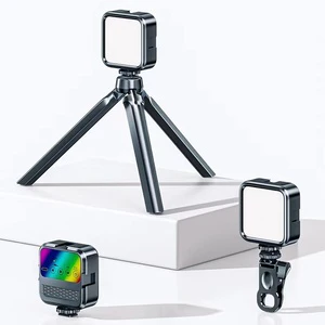 Full RGB Dimmable LED Video Lights IP33 Rated 30000 Hours 2500k-7000k CRI95+ 120 Beam Angle DC6V 800lm TikTok Live Camera Pocket