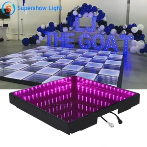 20x20ft LED Mirror Dance Floor 3D Magnetic Party Light Disco LED Floor Portable Dance Floor