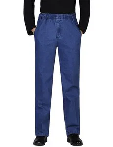 Men's Straight Leg Denim Jeans High Waist Regular Fit Cotton Casual Style Solid Color Autumn Wear Men' s Denim Jeans