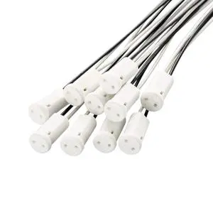 G4 LED Bulb Socket Halogen MR11 Base Ceramic Lamp Holder Socket, Miniature Bi-Pin Base Socket, Halogen Incandescent Led Socket