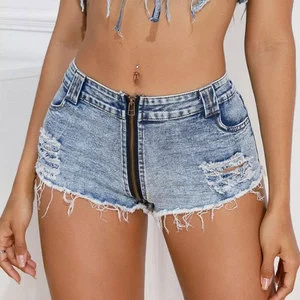 Top Trending Women's Distress Denim Shorts Breathable Customizable High Quality Outdoor Sexy Denim Shorts