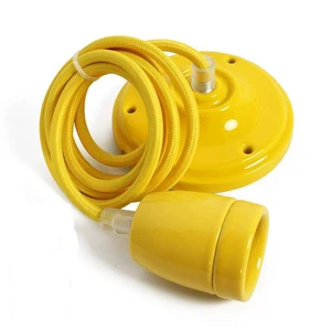 Energy-efficient Waterproof E26 E27 Silicone Lighting Holder Edison Bulb Socket Pendant Light Fabric Cord