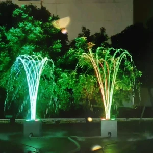 Stainless Steel Rotary Nozzle Garden Pool Music Dancing Fountain Integrated CNC Glass Flower Basket Modern Design Eco-Friendly