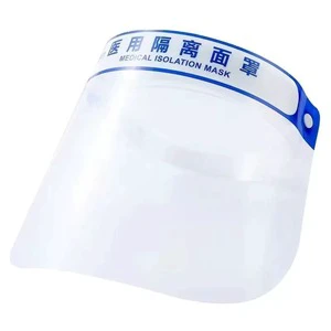 Protective face mask: protects against droplets, eyes, full face coverage, double-sided transparent, anti-fog, protects against