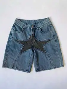 Relaxed Fit 100% Cotton Solid Casual Streetwear Bottoms with Unique Star Patch Detail for Trendy Summer Daily Wear of Men