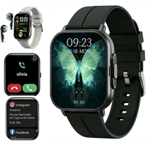 2025 Smart Watch with TWS Earphone Sleep Tracker IP67 Waterproof BT 5.3 Call Health Monitor Android Unisex