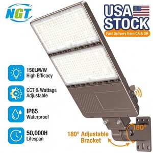 Outdoor Area Lamp US Stock 150W 200W 240W 320W 400W 500W Road Fixture Industrial LED Pole Parking Lot Smart Street Lights