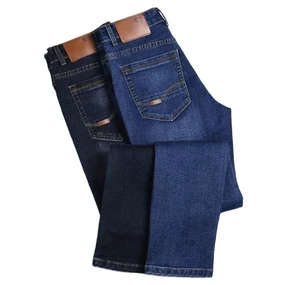Custom Plus Size Men's Straight Jeans Breathable Lightweight Denim Trouser Print Pattern Casual High Street Style Summer Wash