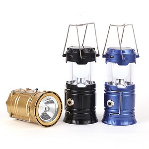 Portable Camping Hiking LED Light Lantern Flashlight Retractable Emergency Waterproof Battery Operated