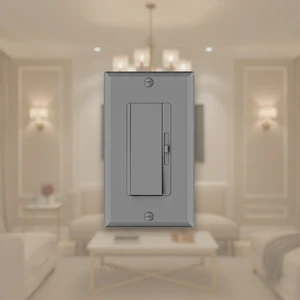 US Standard 120V Dimmer Switch for LED Lights Rocker Style Wall Light Dimmer with Slide Bar Stable and Flicker-Free Control