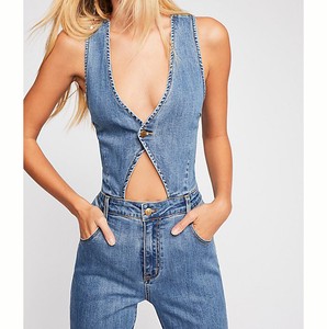 2024 Women Sexy One Piece Jumpsuit Jeans Jumpsuits Elegant Womens Denim Overalls