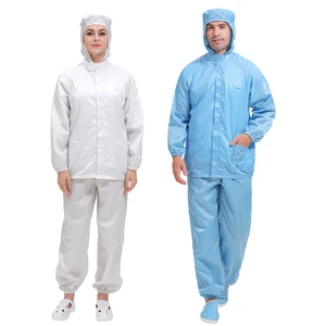 Hot Selling Esd Clothing Cleanroom Suit Antistatic Dust Proof Clothing ESD Jacket With Hood
