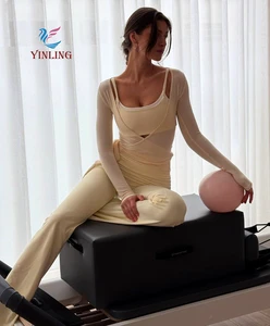 Women's Cross-Border Brushed Yoga Set - New High-Quality Slimming Workout Suit, Figure-Hugging Casual Sports & Lounge Wear