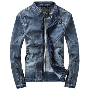 Mens Solid Denim Jackets Formal Winter Hooded Windproof Cotton Front Logo Customizable Jacket