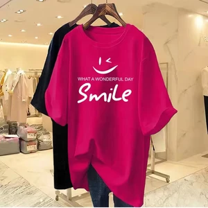 Casual Plus Size Women's 100% Cotton Puff Sleeve Crew Neck T-Shirts-Eco-Friendly Breathable Quick Dry Anti-Pilling 180g Made