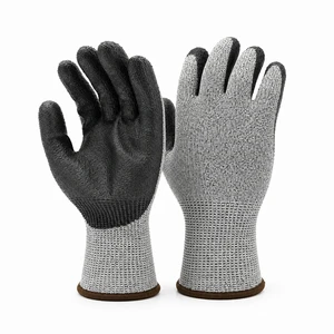 Durable Grey PU Coated Safety Gloves Non-Slip Oil Resistant Protective Hand Gear for Automotive Repair and Mechanical Work