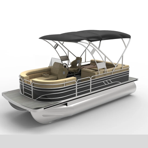 Mini Floating Yacht Fishing Aluminum Small Pontoon Boat Fishing With Motor For Sale