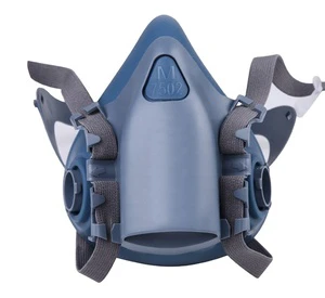 High Quality Medium Size 7502 Reusable Silicone Half Face Mask Personal Respiratory Protection Adjustable Mask Respirator