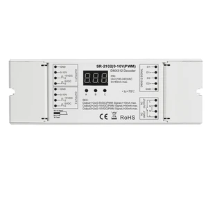 Sunricher DMX512 0-10V/PWM Dimmer 100-240VAC Input 5-Year Warranty