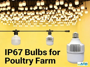 . Poultry Farm Light LED 15W IP67 Waterproof AC100-265V Milky Cover Flicker-free Dimming