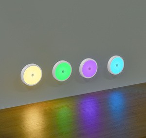 Smart Rechargeable Color Changing Led Night Lights with Dusk to Dawn Sensor Magnetic Wall Lamp for Bathroom Children Room